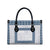 Samoa Siapo Blue Trimmed Leather Bag Samoa White Sunday - Polynesian Pride