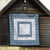Samoa Siapo Blue Trimmed Quilt Samoa White Sunday - Polynesian Pride