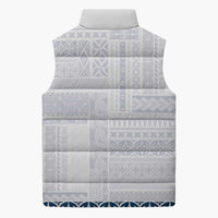 Samoa Siapo Blue Trimmed Sleeveless Puffer Jacket Samoa White Sunday LT01 - Polynesian Pride