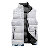 Samoa Siapo Blue Trimmed Sleeveless Puffer Jacket Samoa White Sunday LT01 - Polynesian Pride