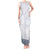 Samoa Siapo Blue Trimmed Tank Maxi Dress Samoa White Sunday - Polynesian Pride