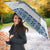Samoa Siapo Blue Trimmed Umbrella Samoa White Sunday - Polynesian Pride