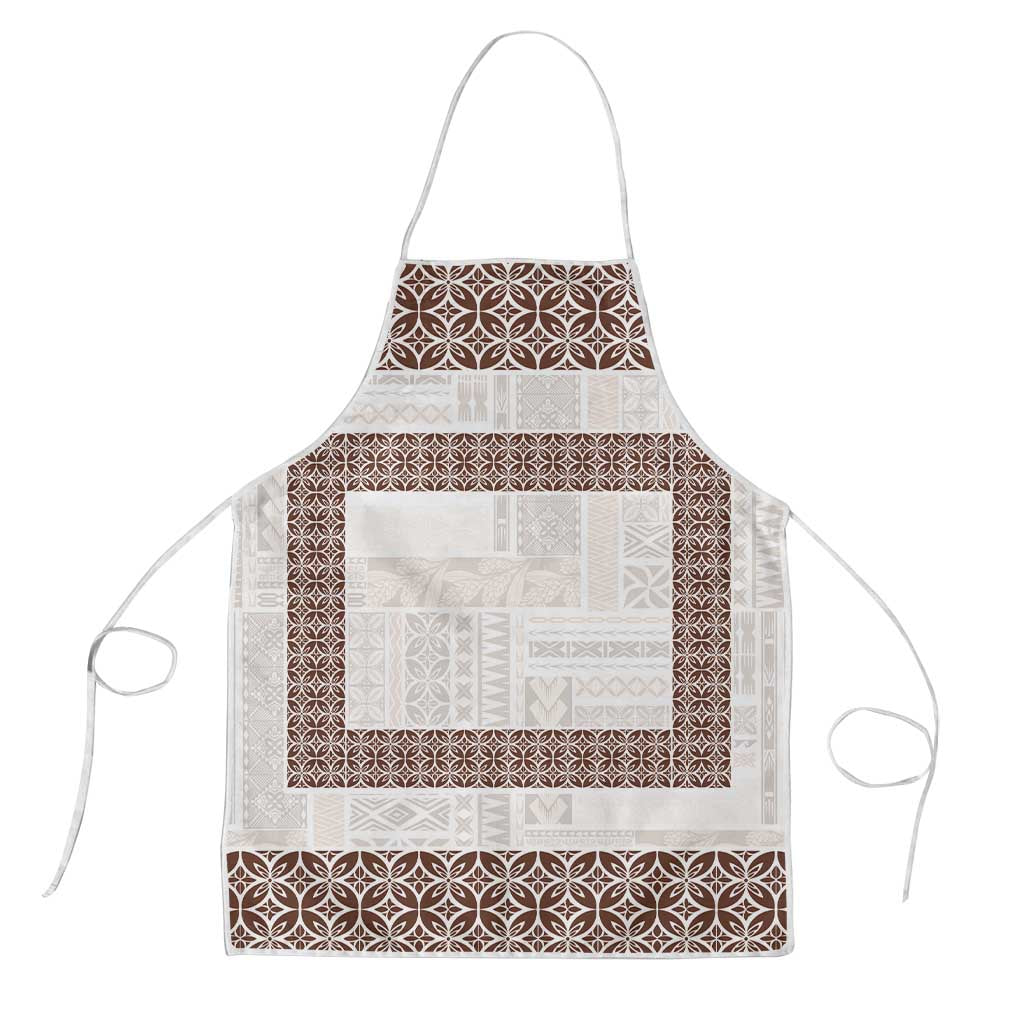 Samoa Siapo Brown Trimmed Apron Samoa White Sunday - Polynesian Pride