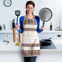 Samoa Siapo Brown Trimmed Apron Samoa White Sunday - Polynesian Pride