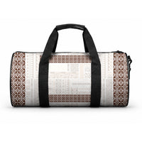 Samoa Siapo Brown Trimmed Duffle Bag Samoa White Sunday