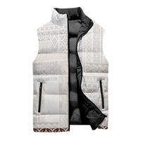 Samoa Siapo Brown Trimmed Sleeveless Puffer Jacket Samoa White Sunday LT01 - Polynesian Pride