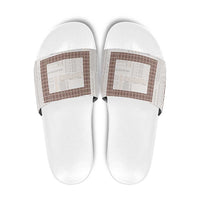 Samoa Siapo Brown Trimmed Slide Sandals Samoa White Sunday - Polynesian Pride