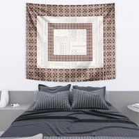 Samoa Siapo Brown Trimmed Tapestry Samoa White Sunday - Polynesian Pride