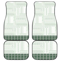 Samoa Siapo Green Trimmed Car Mats Samoa White Sunday LT01 - Polynesian Pride