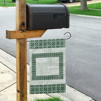 Samoa Siapo Green Trimmed Garden Flag Samoa White Sunday - Polynesian Pride