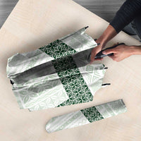 Samoa Siapo Green Trimmed Umbrella Samoa White Sunday - Polynesian Pride