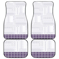 Samoa Siapo Purple Trimmed Car Mats Samoa White Sunday LT01 - Polynesian Pride