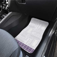 Samoa Siapo Purple Trimmed Car Mats Samoa White Sunday LT01 - Polynesian Pride