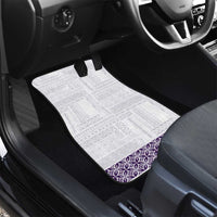 Samoa Siapo Purple Trimmed Car Mats Samoa White Sunday LT01 - Polynesian Pride
