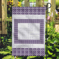 Samoa Siapo Purple Trimmed Garden Flag Samoa White Sunday - Polynesian Pride