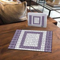 Samoa Siapo Purple Trimmed Puzzle Samoa White Sunday - Polynesian Pride