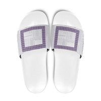 Samoa Siapo Purple Trimmed Slide Sandals Samoa White Sunday - Polynesian Pride