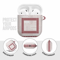 Samoa Siapo Red Trimmed AirPods Case Samoa White Sunday - Polynesian Pride