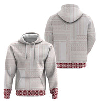 Samoa Siapo Red Trimmed Hoodie Samoa White Sunday - Polynesian Pride
