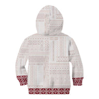Samoa Siapo Red Trimmed Kid Hoodie Samoa White Sunday - Polynesian Pride