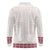 Samoa Siapo Red Trimmed Long Sleeve Polo Shirt Samoa White Sunday - Polynesian Pride