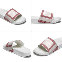 Samoa Siapo Red Trimmed Slide Sandals Samoa White Sunday - Polynesian Pride