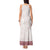 Samoa Siapo Red Trimmed Tank Maxi Dress Samoa White Sunday - Polynesian Pride
