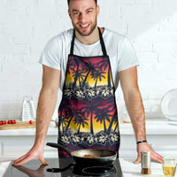 Hawaii Hibiscus Palm Tree Sunset Apron Tropical Style - Polynesian Pride