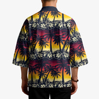 Hawaii Hibiscus Palm Tree Sunset Kimono Tropical Style - Polynesian Pride