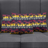 Hawaii Hibiscus Palm Tree Sunset Pillow Cover Tropical Style - Polynesian Pride