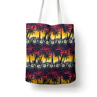 Hawaii Hibiscus Palm Tree Sunset Tote Bag Tropical Style - Polynesian Pride