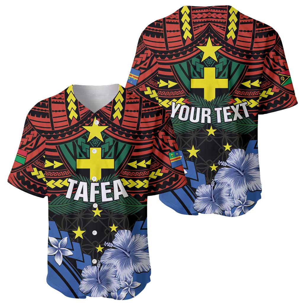 Personalised Vanuatu Tafea Province Baseball Jersey Unique Tropical Tribal Pattern