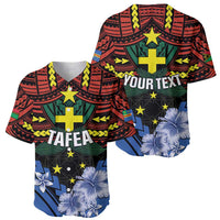 Personalised Vanuatu Tafea Province Baseball Jersey Unique Tropical Tribal Pattern