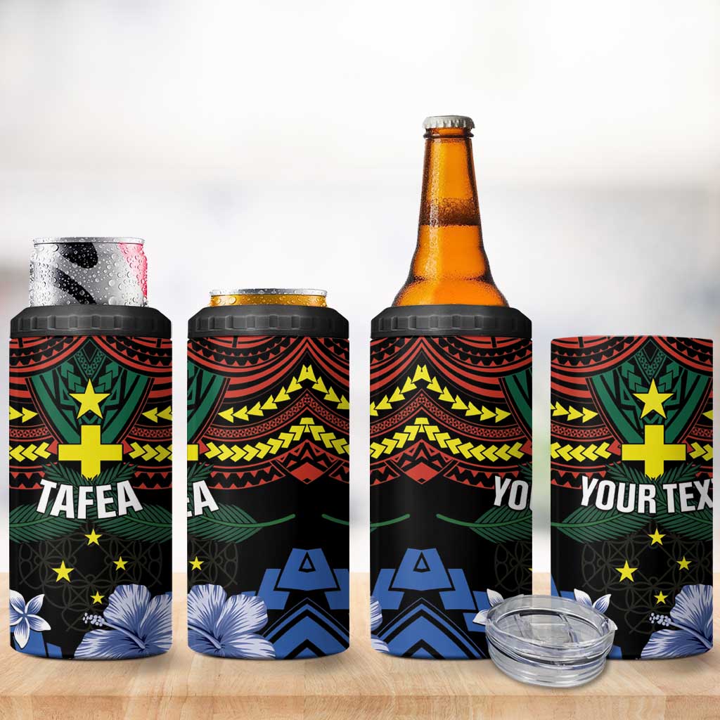 Personalised Vanuatu Tafea Province 4 in 1 Can Cooler Tumbler Unique Tropical Tribal Pattern