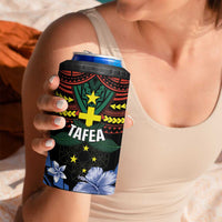 Personalised Vanuatu Tafea Province 4 in 1 Can Cooler Tumbler Unique Tropical Tribal Pattern