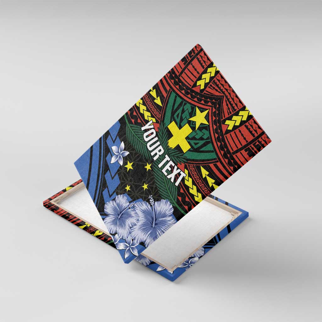 Personalised Vanuatu Tafea Province Canvas Wall Art Unique Tropical Tribal Pattern LT01 With Frame Colorful - Polynesian Pride