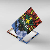 Personalised Vanuatu Tafea Province Canvas Wall Art Unique Tropical Tribal Pattern LT01 With Frame Colorful - Polynesian Pride