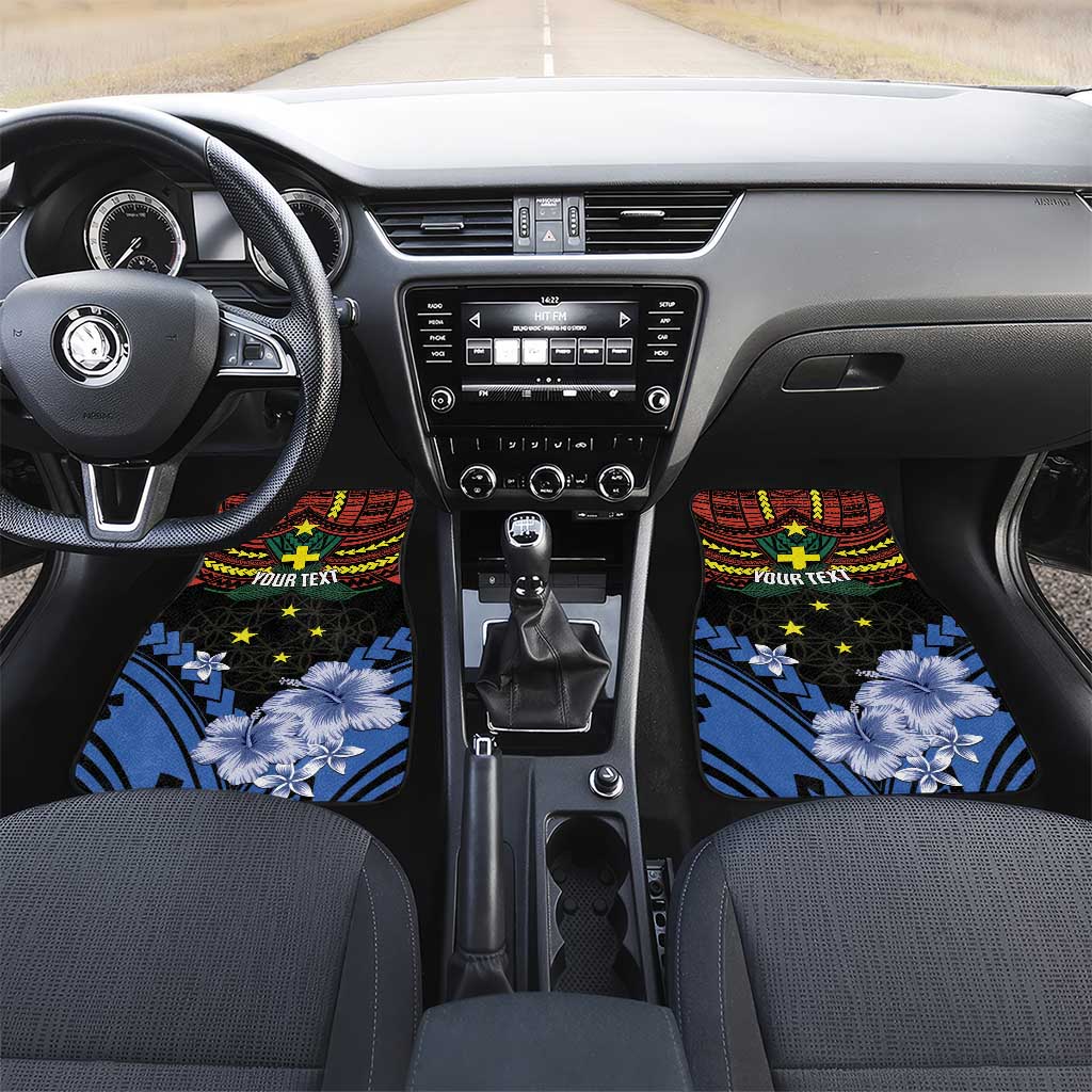 Personalised Vanuatu Tafea Province Car Mats Unique Tropical Tribal Pattern LT01 Set 2pcs - Front Colorful - Polynesian Pride