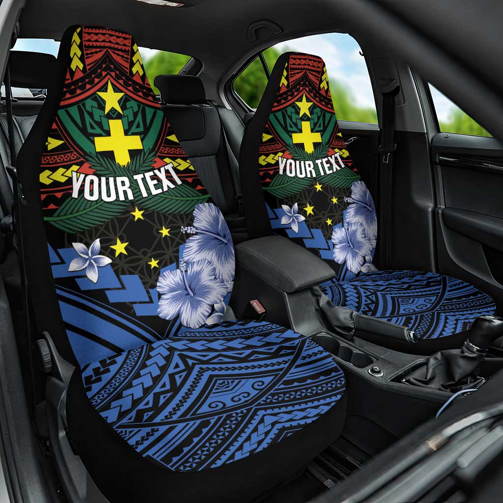 Personalised Vanuatu Tafea Province Car Seat Cover Unique Tropical Tribal Pattern