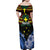 Personalised Vanuatu Tafea Province Family Matching Off Shoulder Maxi Dress and Hawaiian Shirt Unique Tropical Tribal Pattern