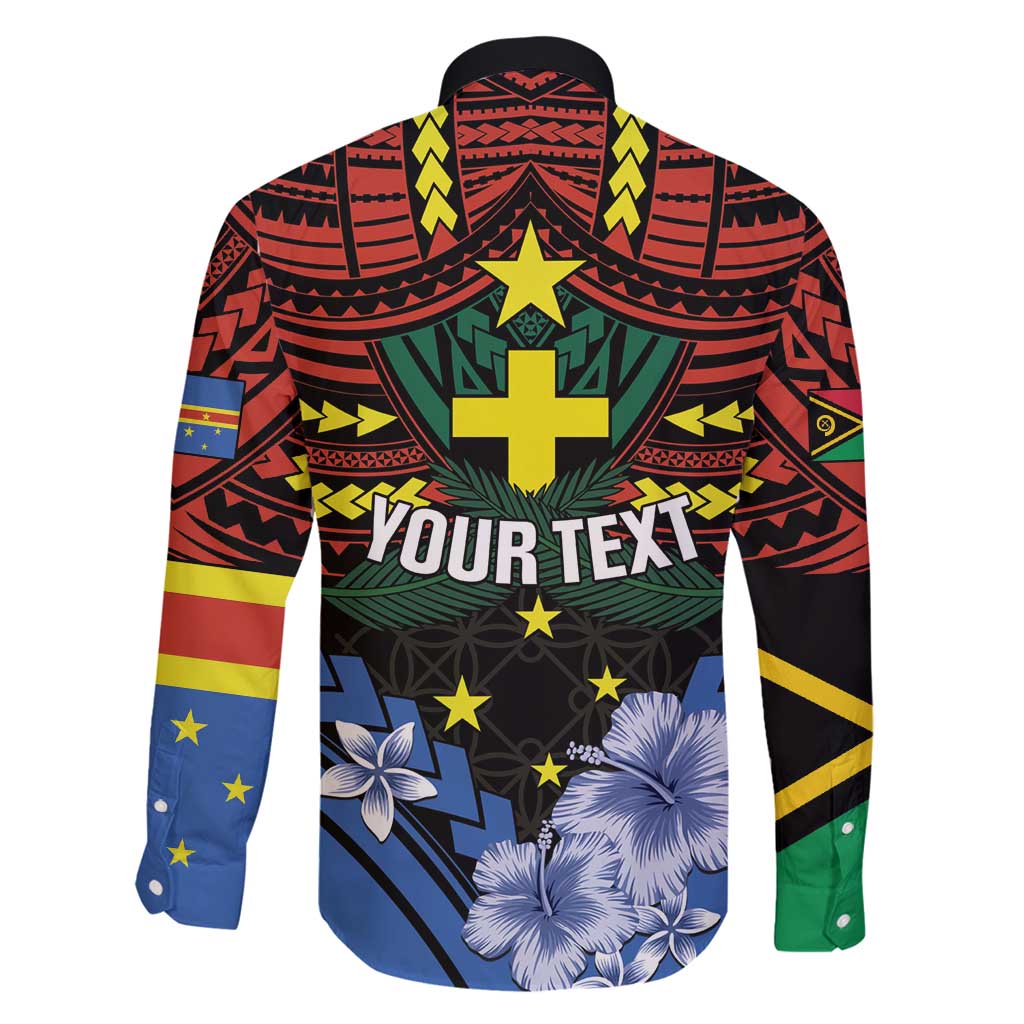 Personalised Vanuatu Tafea Province Family Matching Puletasi and Hawaiian Shirt Unique Tropical Tribal Pattern LT01 - Polynesian Pride