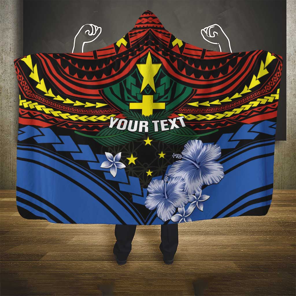 Personalised Vanuatu Tafea Province Hooded Blanket Unique Tropical Tribal Pattern LT01 - Polynesian Pride