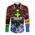 Personalised Vanuatu Tafea Province Long Sleeve Button Shirt Unique Tropical Tribal Pattern