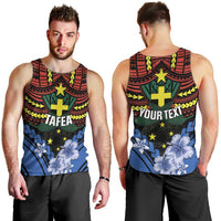 Personalised Vanuatu Tafea Province Men Tank Top Unique Tropical Tribal Pattern LT01 - Polynesian Pride