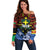 Personalised Vanuatu Tafea Province Off Shoulder Sweater Unique Tropical Tribal Pattern