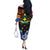 Personalised Vanuatu Tafea Province Off The Shoulder Long Sleeve Dress Unique Tropical Tribal Pattern