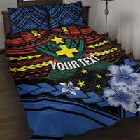 Personalised Vanuatu Tafea Province Quilt Bed Set Unique Tropical Tribal Pattern LT01 Colorful - Polynesian Pride