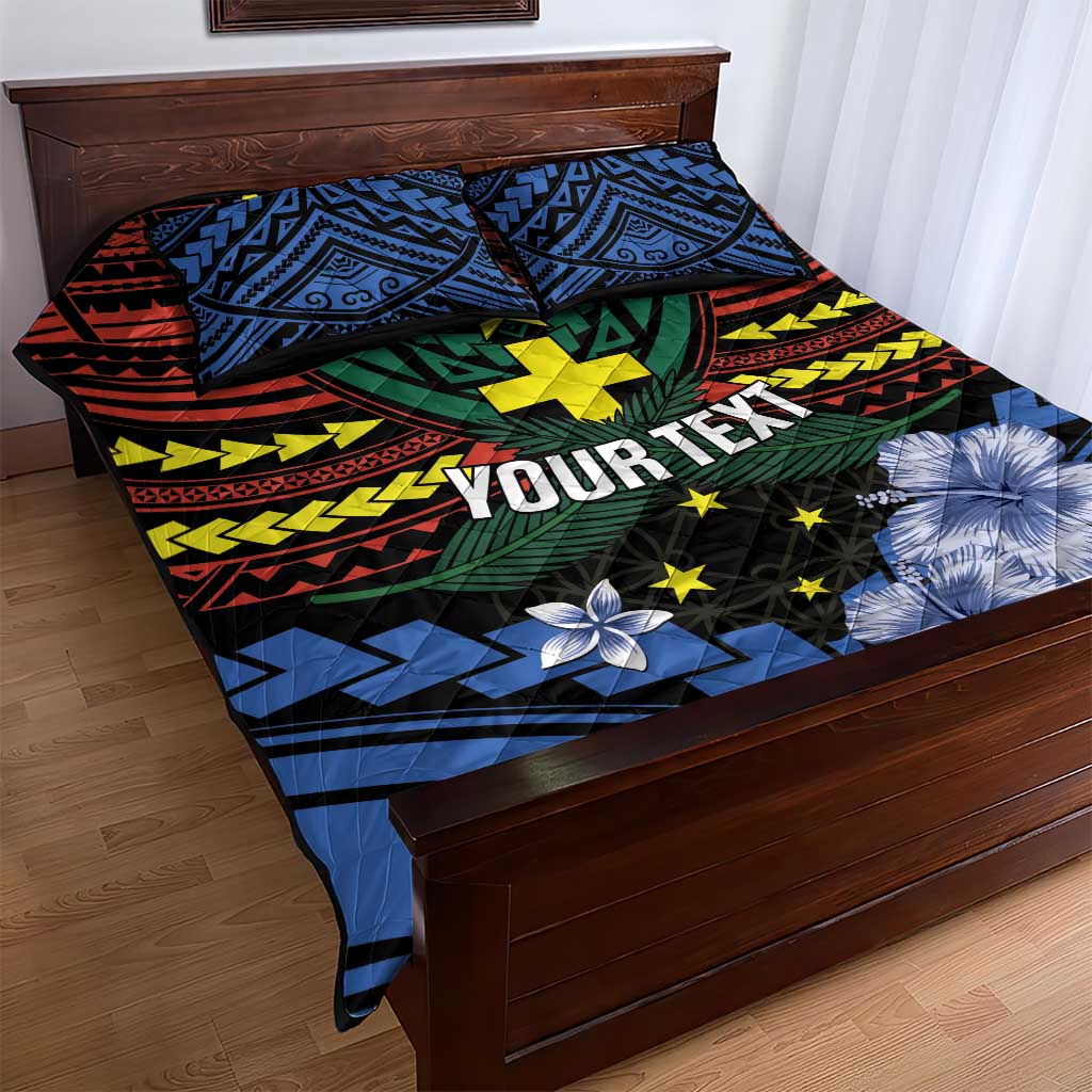 Personalised Vanuatu Tafea Province Quilt Bed Set Unique Tropical Tribal Pattern LT01 - Polynesian Pride