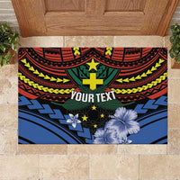 Personalised Vanuatu Tafea Province Rubber Doormat Unique Tropical Tribal Pattern LT01 Colorful - Polynesian Pride