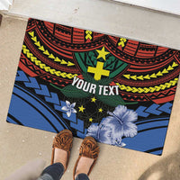 Personalised Vanuatu Tafea Province Rubber Doormat Unique Tropical Tribal Pattern LT01 - Polynesian Pride